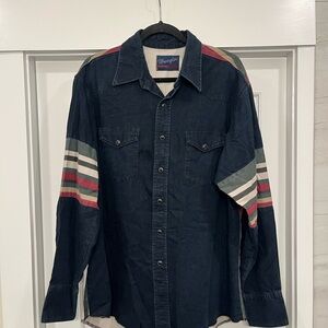 Wrangler Men's Denim Shirt - Dark Blue
